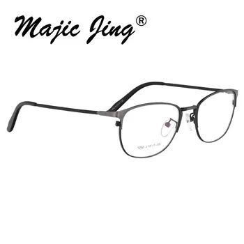 Magic Jing nehrdzavejúcej ocele krátkozrakosť okuliare dioptrické okuliare full rim mužov predpis okuliarov RX optické rámy 1202
