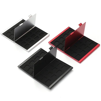 Hliníkové Pamäťovú Kartu Prípade Box Držiakov Na 24pcs TF (Micro-SD Karty farba náhodný