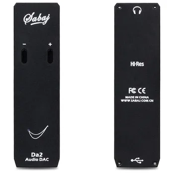 Sabaj masáží Da2 Prenosné USB DAC, Dekódovanie a Slúchadlový Zosilňovač SABRE9018 32bit/768kHz Mini USB DAC AMP pre PC, Mobilný Telefón OTG