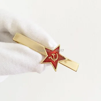 Sovietsky Zväz Zssr Kravatu Bar Studenej Vojny So Suvenírmi Rusko Červená Hviezda Kladivo Kladivo Logo Kravatu Klipy Komunizmu