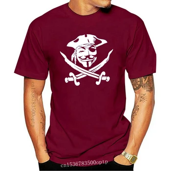 Maska Pirát T-shirt Anonymné Occupy Wall Street 4Chan 9Gag Pirate bay(1)