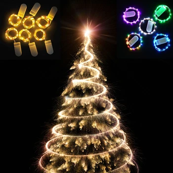 1M 2M 3M Medený Drôt LED Reťazec Svetlá Rozprávkových Svetiel Dovolenku Osvetlenie Vianočného Stromčeka Garland Nový Rok Party Dekorácie Svetlá