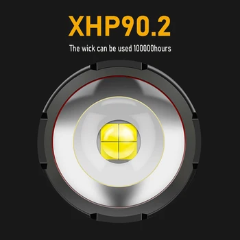 Najvýkonnejšie LED Baterka Nové CREE XHP90 USB Nabíjateľná LED Baterka XHP50 XHP70 Zoom Strane Lampa 2*18650 Alebo 2*26650 Batérie 42W