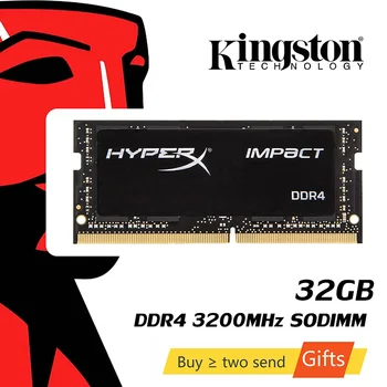 Kingston HyperX Vplyv DDR4 SODIMM 3200MHz 32g CL20 Memoria ddr4 Ram 1.2 V DRAM 260 pin Intel Herný Notebook pamäť