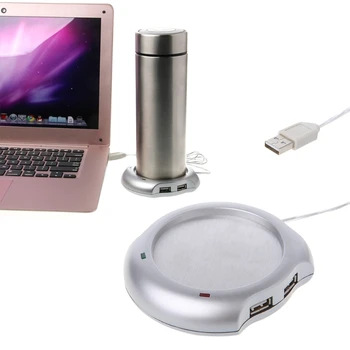 1 Sada USB Čaj Šálku Kávy Hrnček Teplejšie Ohrievač Pad s 4 Port USB Hub, PC, Notebook, Nové Deisgn Hot Saling