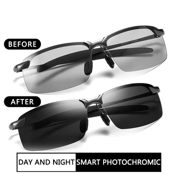Zmeňte Farby Photochromic Slnečné Okuliare Mužov Polarizované Chameleon Okuliare Muž Slnečné Okuliare Deň Nočné Videnie Jazdy Okuliare Gafas