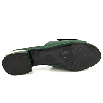 Zelená Farba Pohodlné nízke podpätky sandále, ležérne topánky dámske Veľké zabalené otvorené prst topánky