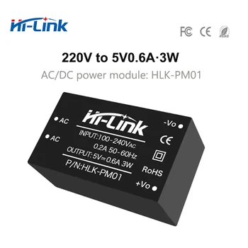 Hi-Link Ac dc 220V 5v 3w modul napájania HLK-PM01 Hi-Link pôvodná napájania modulu ACDC Konvertor