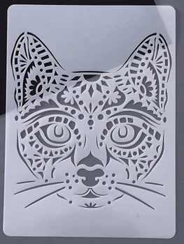 A4 29 * 21 cm tvorivé zvierat Mačka DIY vzorkovníka nástenné maľby zápisník sfarbenie fotoalbum dekoratívne papiera šablónu karty