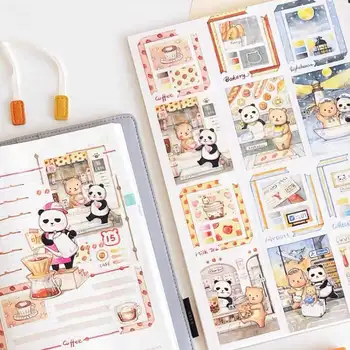 Dátumy a Roky Panda Washi Maskovacia Páska na Kartu, Takže Guľka Vestník DIY Scrapbooking Dekoračné Nálepky