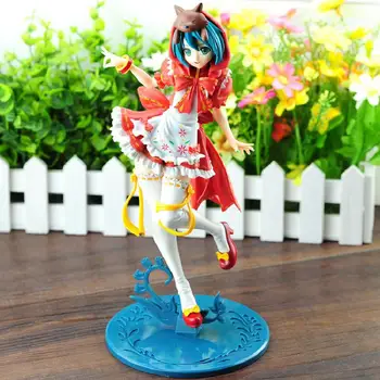 Anime Hatsune Miku Akcie Obrázok 23 cm Vocaloid Little Red Riding Hood Modrý Klobúk Bábika Model Hračky Kolekcia Deti Chirstmas Dary