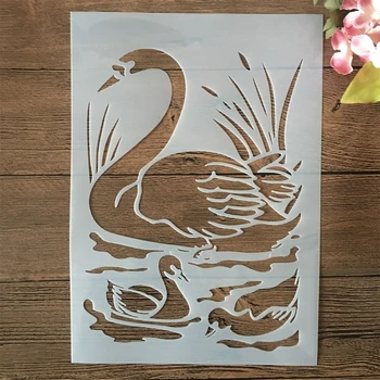 8Pcs/Veľa A4 29 cm Žeriav Flamingo Swan Vták DIY Vrstvenie Blany Nástenné Maľby Zápisník Sfarbenie Razba Album Dekor Šablóny