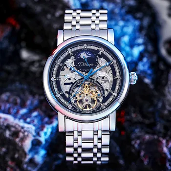 Nové pánske Automatické Mechanické Hodinky Luxusné Top Značky Módne pánske hodinky Duté Hodinky pre mužov Muž Hodiny Relogio Masculino