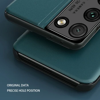 Luxusné Smart Flip puzdro pre Samsung Galaxy S20 Plus S21 Ultra S20 FE Kožený obal pre Samsung S21 S20 Pro+ Smart View Flip Case
