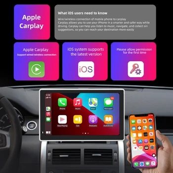 7 Palcový Dotykový Displej Prenosných Bezdrôtových Apple CarPlay Bezdrôtový Android Auto Multimediálne Bluetooth Navigačný HD1080 Stereo Linux