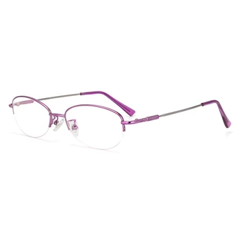 Ženy Kovové Semirim Pamäť Okuliare Rámy Dámy Transparentné Okuliare Vlastné Krátkozrakosť Presbyopia Predpis Okuliare Objektív