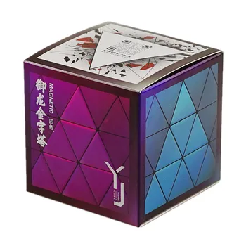 Yj Yulong V2M Magnetické Magic Pyramídy Neo Cube Stickerless Yongjun Magnety Trojuholník Puzzle Rýchlosť Kocky Pre Deti detský Darček Hračka