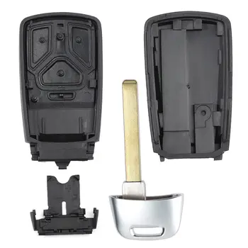 Keyecu 3 Tlačidlo Strieborný Okraj Smart Remote Tlačidlo púzdro Fob pre Audi TT A4 A5 Q7 SQ5 2017 - Up