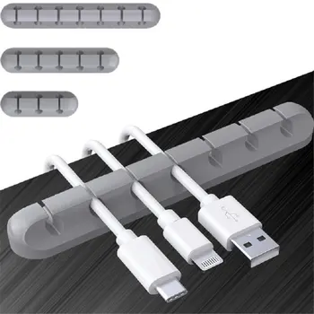 Smart USB Drôt Organizátor Kábel Winder Silikónové Flexibilný Kábel Riadenia Kábel Držiak Klipy Pre Myši, Slúchadlá Slúchadlá Siete