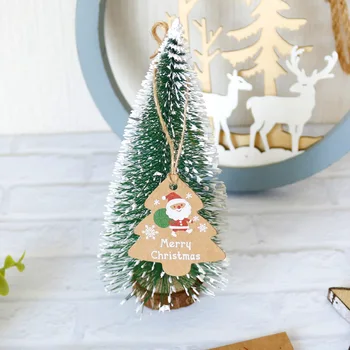 48Pcs Vianočné Série Kraft Papier Značky Vianočný Strom Závesný Štítok DIY Remesiel Vianočný Stromček Visí Značka Dary Balenie
