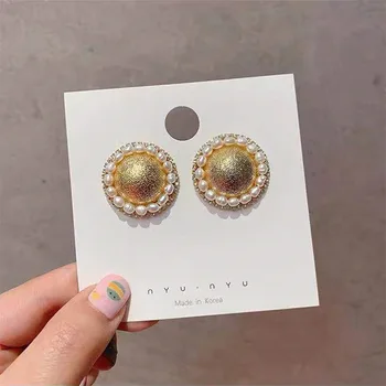 Móda Kolo Stud Náušnice pre Ženy Simulované Pearl Earing Šperky Lady Dievčatá Milujú Vianočný Darček Strany Šperky kórejský Štýl