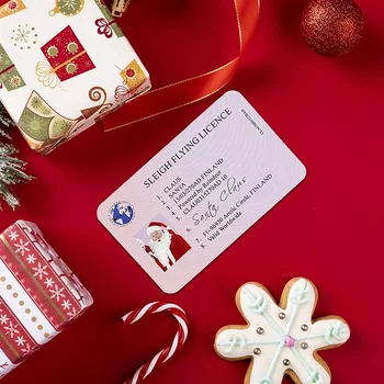 5 ks Santa Claus Letu Licencia štedrý deň Vodičský Preukaz Vianočné Darčeky Pre Deti detský Vianočný Strom Dekorácie