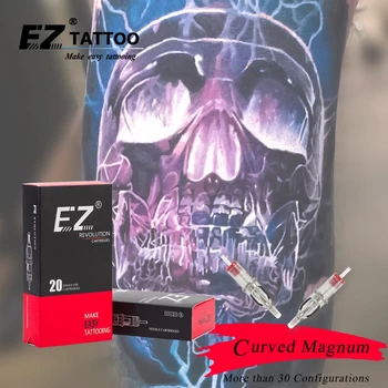 5 Kusov EZ Revolúcie Kazety Ihly #12 (0.35 mm) Zakrivené Magnum Tetovanie Ihly 3,5 mm M-Kužeľa Ihly na Kazety Stroj