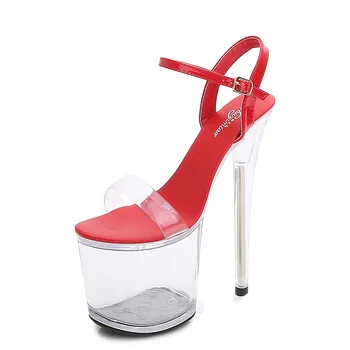 LTARTA Žena Letné Dámske Sandále Transparentné Vysoké Podpätky 20 CM Platforma Topánky Otvorené Prst Sandále Ženy, Svadobné Topánky LFD