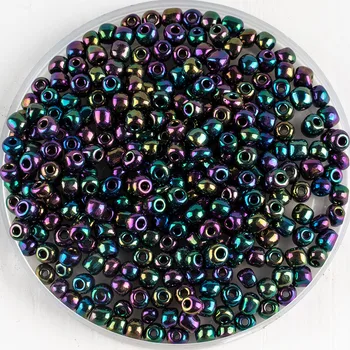 Veľkoobchod kovové svetlé farby 200pcs 4 mm české korálky voľné korálky šperky čo náramok náušnice príručka DIY materiál