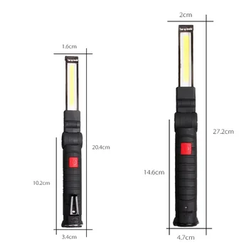 LED, Výkonný Blesk, USB Nabíjanie Batérie Skladacie Ultre Svetlo, Pochodeň Pracovné Svetlo Silné Outdoor Camping Baterky Svietidla