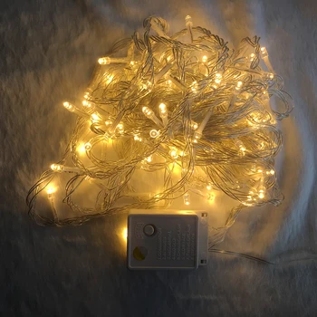 LED reťazec svetlo 10M 100LEDs rozprávkových svetiel 8 režimov 110V/220V Pre Záhradné Svadobné Party Dekorácie Garland Vianočný Sviatok svetla