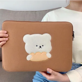 Nové Medveď 11 Palcový Laptop Rukáv Taška pre kórejský Iny Okuliare Bear Mac, Ipad Pro 9.7 10.8 13 15 Palcový Notebook Tablet Vnútorné Prípade Taška