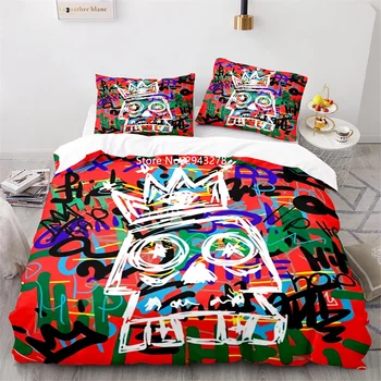 Bytový Textil Hip-hop Séria Farebné Graffiti Módne Povlaky na Prikrývku Kryt obliečka na Vankúš posteľná bielizeň Nastaviť Deti, Dospelých Spálne Dekorácie