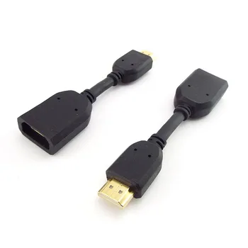 11 cm Mini kompatibilný s HDMI Kábel Nastaviteľné Otáčania Konektor Samec Samica M-F Otočný Adaptér Converter pre HD 4K 2.0 Verzia
