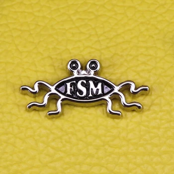 Lietajúci Špagety smalt pin FSM brošňa Pastafarian boh odznak zábavné Ateista kolíky náboženské si myslel, brošne potravín šperky