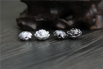 Autentické 925 Sterling Silver Farba Kúzlo Korálky Nové Lotosový Kvet Perličiek Fit Náramok, Náhrdelník Šperky, Darček Pre Ženu