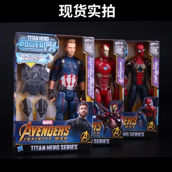 Hasbro Avengers 3 Captain America Iron Man, Spider-Man, Black Widow Elektrické Bábika Model