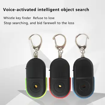 Anti-stratené Zariadenia Na Tlačidlo Hlasové Ovládanie LED Prenosný Mini Elegantný Dizajn Pípnutie Inteligentný Objekt Vyhľadávania Whistle Key Finder