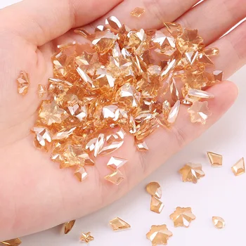 50PCS 3D Aurora Phantom Fialová Mix Rôznych Tvarov Flatback Diamond Crystal Nail Art Jewel Dekorácie Manikúra Kúzlo Dodávky