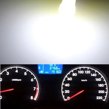 20PCS T5 W1.2W W3W COB LED Žiarovky Auto Prístrojovej dosky Žiarovky Auto Tabuli Otepľovanie Indikátor Klin Svetlá Modrá Červená Zelená Fialová