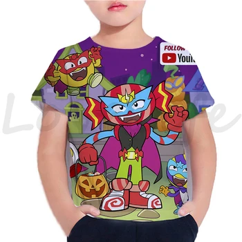 Superzings Kazoom Deti T-shirt pre Dievčatá Chlapci Letné Krátke Rukáv Tričko Hra SuperThings T Shirt Deti Komiksu, Anime Tee Topy