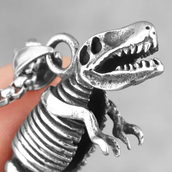 Tyrannosaurus Dinosaura Fosílnych Nehrdzavejúcej Ocele Mužov, Náhrdelníky, Prívesky Reťazca pre Priateľ Muž Šperky Tvorivosti Darček Veľkoobchod