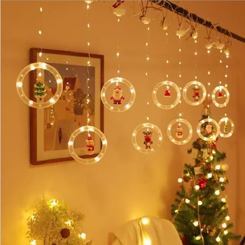 LED Dovolenku Svetlo, Vianočné Dekorácie, Lampy Izba Dekor Garland Nový Rok Dekor String Svetlá Santa Dekorácie, Doplnky
