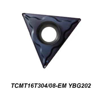Pôvodné TCMT 16T304 16T308 TCMT16T304-EM TCMT16T308-EM YBG202 Držiaka Nástroja Pre Vonkajšie Obrábanie rezného Nástroja Karbidu Vložiť