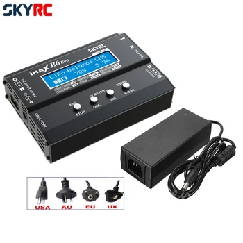 SkyRC Imax B6 EVO 60W, 6A Rovnováhu Nabíjačku/Discharger A Bluetooth Dongle, 15V 5A Adaptér Pre NiMH NiCD LiHV NiCd Lipo Batérie