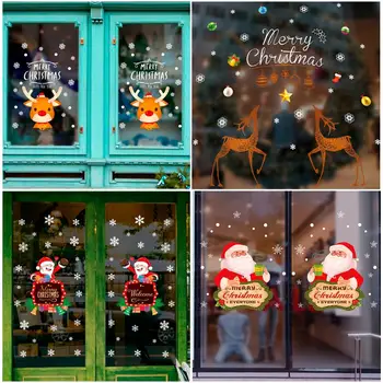 Šťastné A Veselé Vianoce, Stromček, Okno, Stenu, Nálepky Vianočná Výzdoba Pre Domáce 2021 Vianočný Darček 2022 Nový Rok Ornament Cristmas Noel