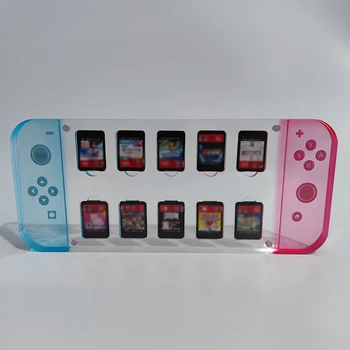 Prepínač Hra Karty Prípade Akryl Transparentný Magnetické Hard Shell S RGB svetelný Efekt Displeja, Stojan Pre Nintendo Príslušenstvo