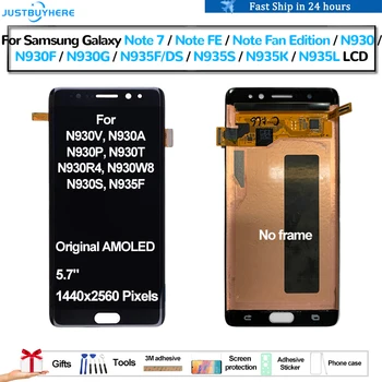 Pôvodné AMOLED Pre Samsung Galaxy Note 7 Poznámka FE N930F N935F Pantalla lcd Displej Dotykový Panel Obrazovky Digitalizátorom. Montáž Opravy
