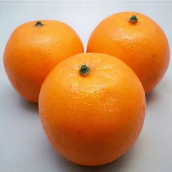 3ks 8 cm Umelé Falošné Simulácia Pomaranče Ovocie Model Plast Tabuľka Dekor Home Party Dekorácie
