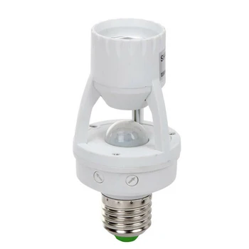 E27 LED Žiarovka Držiak Svetla Pätica Prepínač Infračervené PIR Snímač Pohybu 110-240V Infračervený Senzor Prepínač Indukčné objímky
